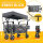 TRESKO® Bollerwagen Faltbar mit Dach, Kühlfach & Seitenrollos | Handwagen max. belastbar bis 150kg | Transportwagen mit Vollgummireifen & Feststellbremsen (Vorne & Hinten) und 3-Punkt-Gurt